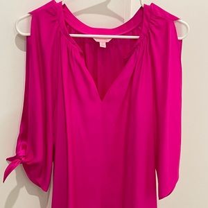 Lilly Pulitzer Silk Blouse - Open Arm/Shoulder